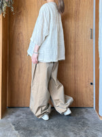 Vlas Blomme / L/C Wave Stripe プルオーバー (L.Beige)