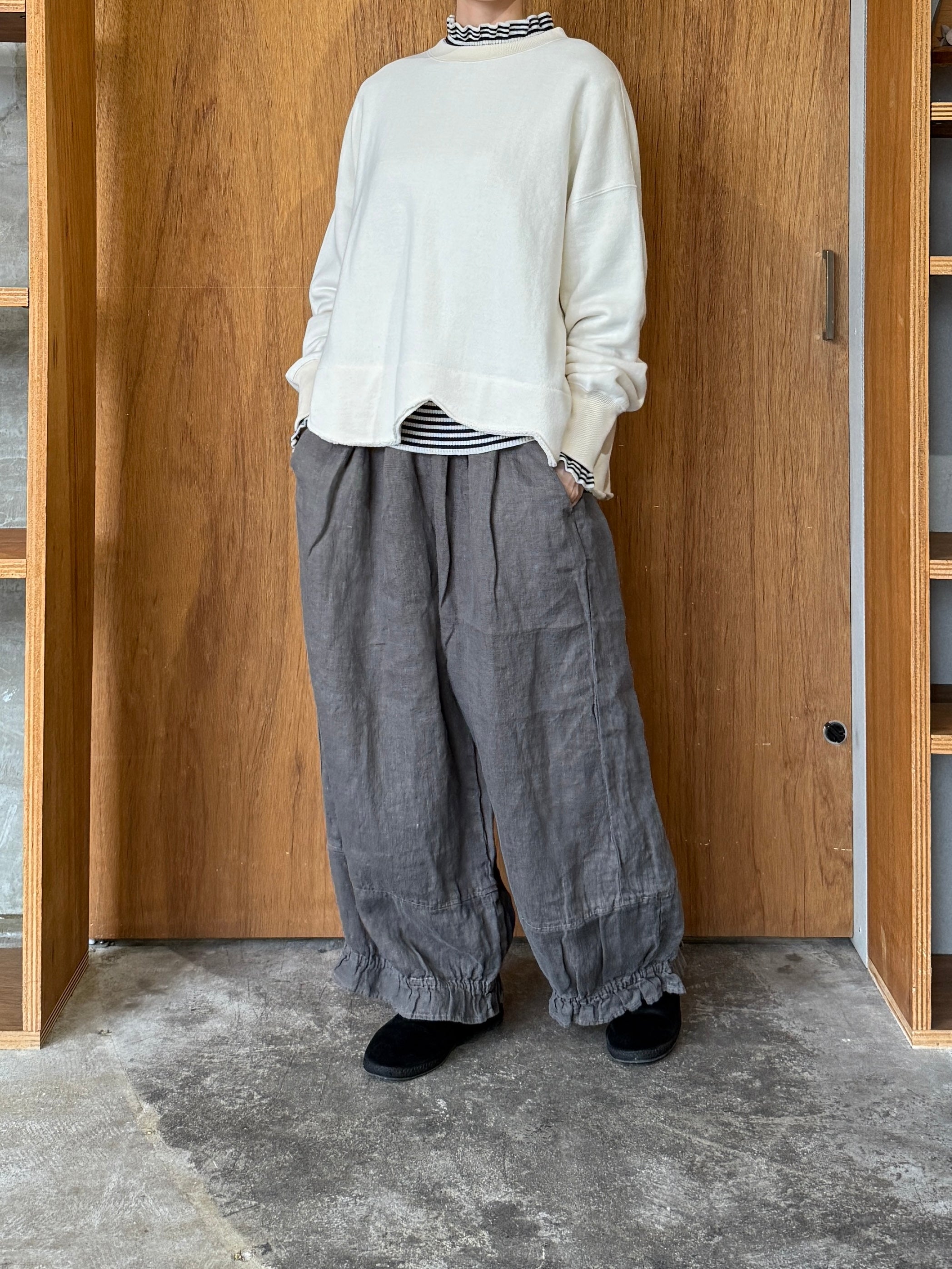 tumugu / ソリトリネン パンツ（SLATE GRAY）