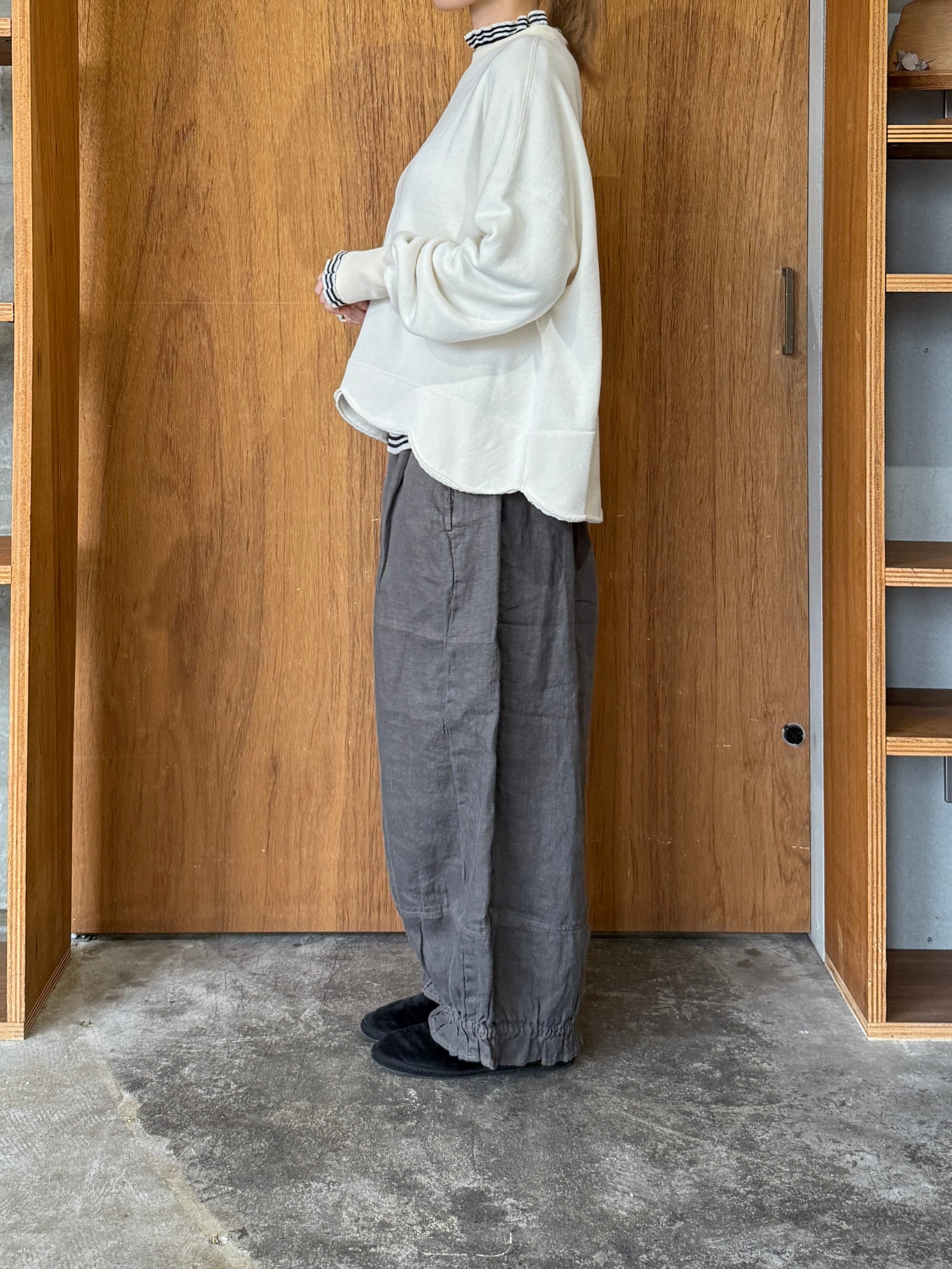 tumugu / ソリトリネン パンツ（SLATE GRAY）