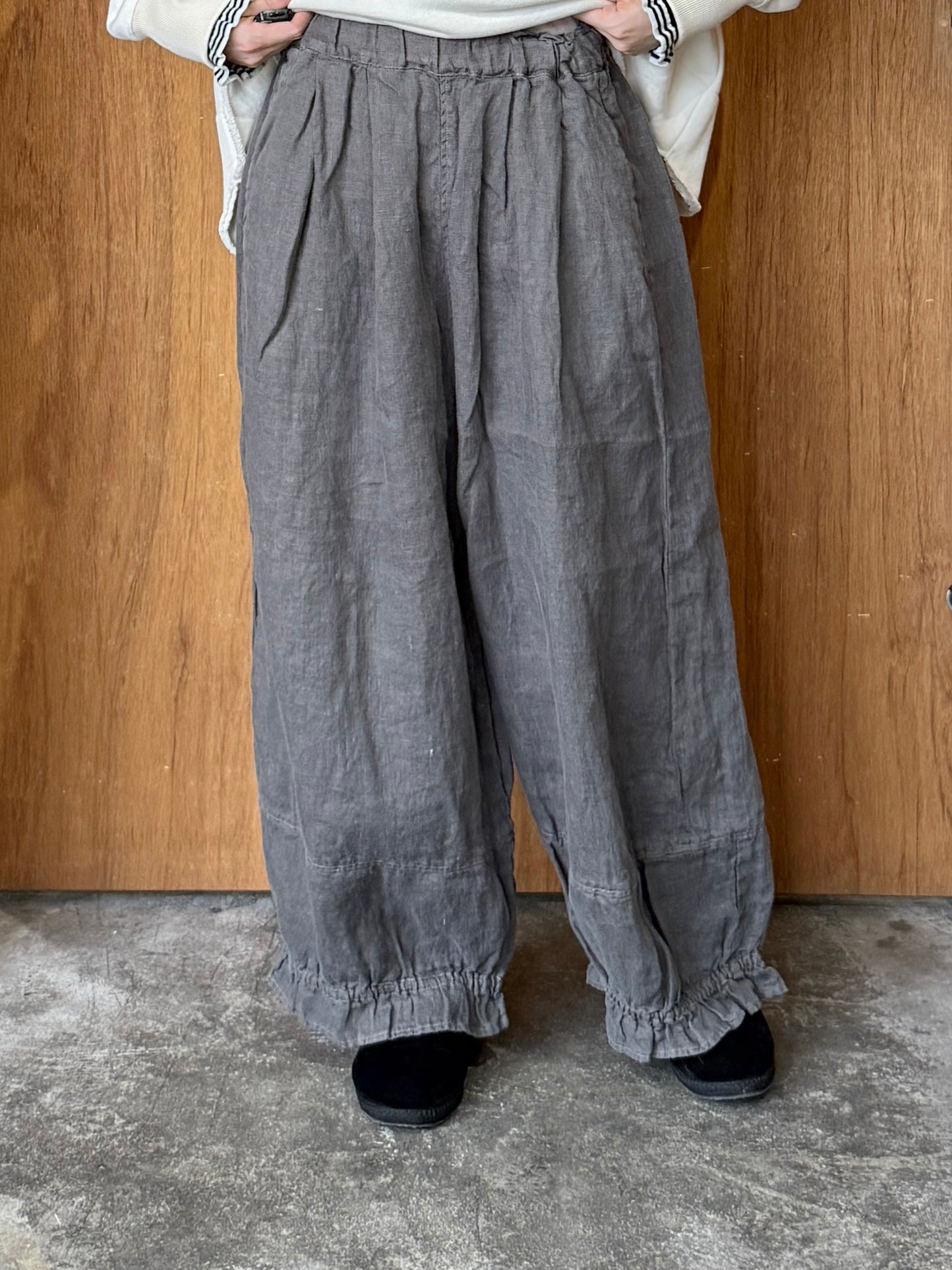 tumugu / ソリトリネン パンツ（SLATE GRAY）