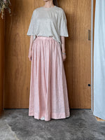 Vlas Blomme / Linen Plainstitch シルケット 後ろ切り替え 半袖プルオーバー (Flax)