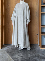UNIVERSAL TISSU /  綿麻起毛ツイル ガウンワンピース（キナリ）