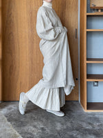 UNIVERSAL TISSU /  綿麻起毛ツイル ガウンワンピース（キナリ）