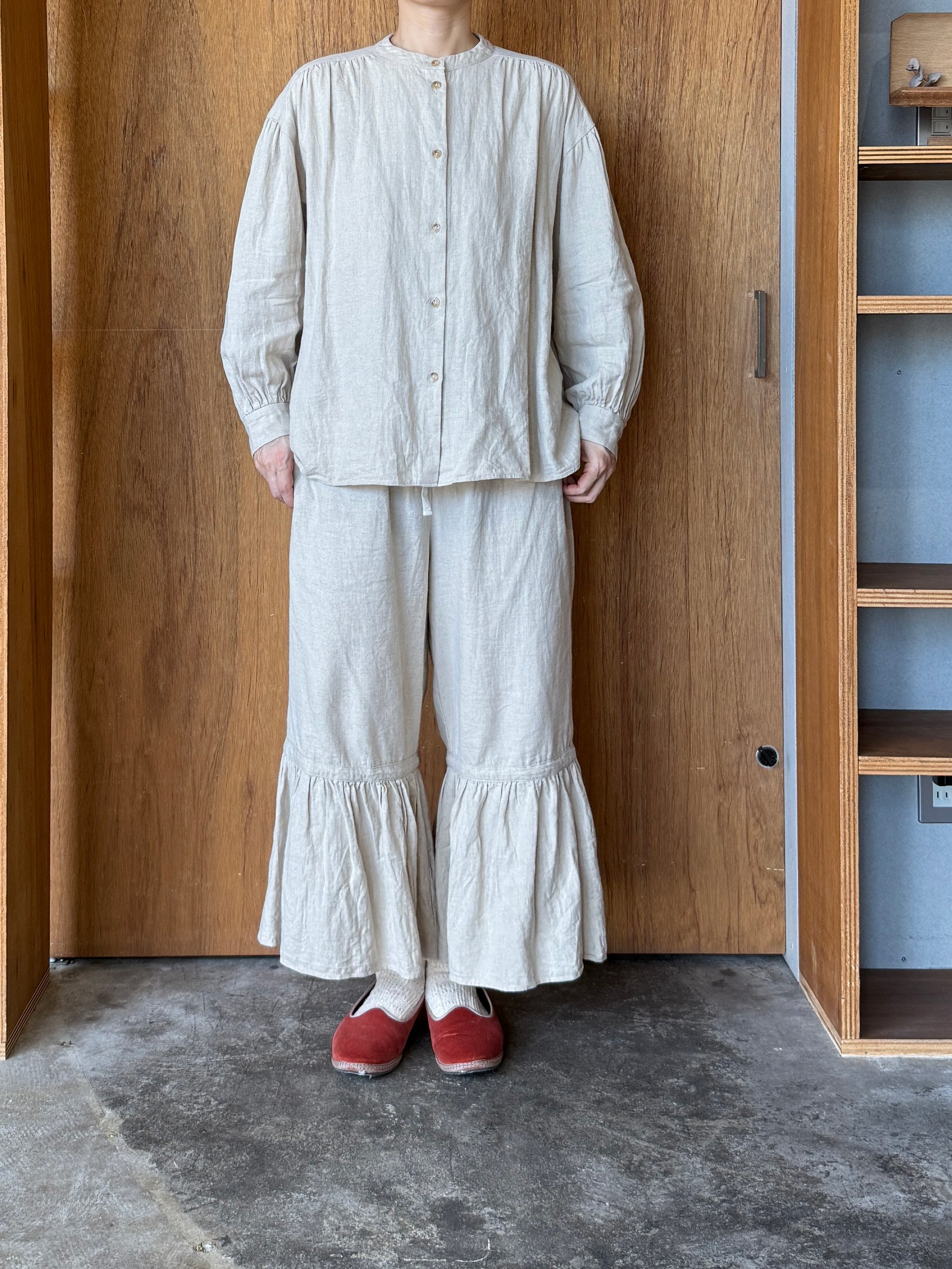 ROBE de PEAU / CAMILLE BAND COLLER SHIRT (NATURAL)