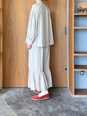 ROBE de PEAU / CAMILLE BAND COLLER SHIRT (NATURAL)