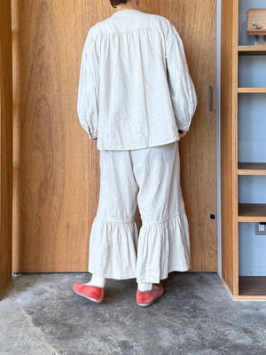 ROBE de PEAU / CAMILLE BAND COLLER SHIRT (NATURAL)