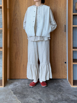 ROBE de PEAU / CAMILLE FRILL PANTS (NATURAL)
