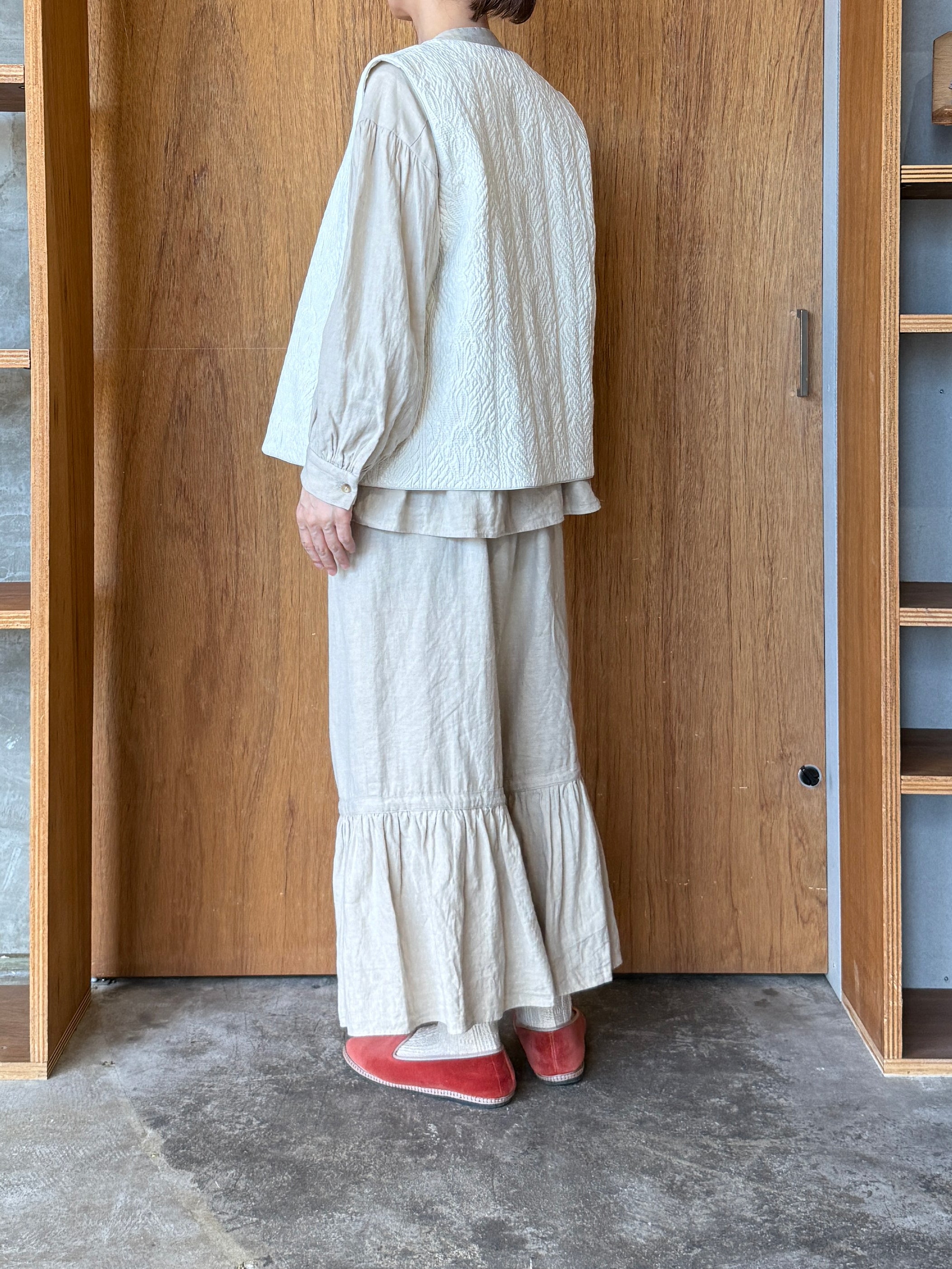 ROBE de PEAU / CAMILLE FRILL PANTS (NATURAL)