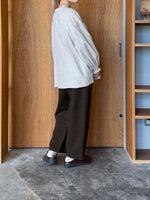 UNIVERSAL TISSU /  綿麻起毛ツイル ギャザースリーブブラウス（キナリ）