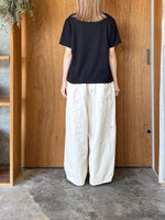 me. / washable skin jersey basic T（night black）