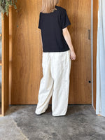 me. / washable skin jersey basic T（night black）