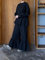 ROBE de PEAU / CAMILLE FRILL PANTS (BLACK)