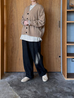 UNIVERSAL TISSU /  フレンチメリノ Vネックカーディガン（モカ）