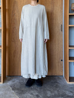 Vlas Blomme / Brushed Linen Cotton ドレス(Natural)