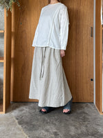 GASA*/  波紋の仕事 Ripple Work　ボックススリーブブラウス (off white)