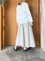 GASA*/  波紋の仕事 Ripple Work　ボックススリーブブラウス (off white)
