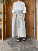 GASA*/  波紋の仕事 Ripple Work　ボックススリーブブラウス (off white)