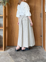 GASA*/  波紋の仕事 Ripple Work　ボックススリーブブラウス (off white)