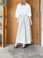 GASA*/  波紋の仕事 Ripple Work　ボックススリーブブラウス (off white)