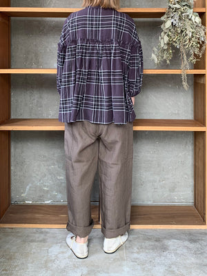 TISSU / トリプルワッシャーリネン イージーカーゴPT（モカ）