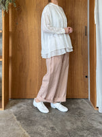 suzuki takayuki / wide-straight pants（smoky apricot pink）