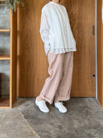 suzuki takayuki / wide-straight pants（smoky apricot pink）