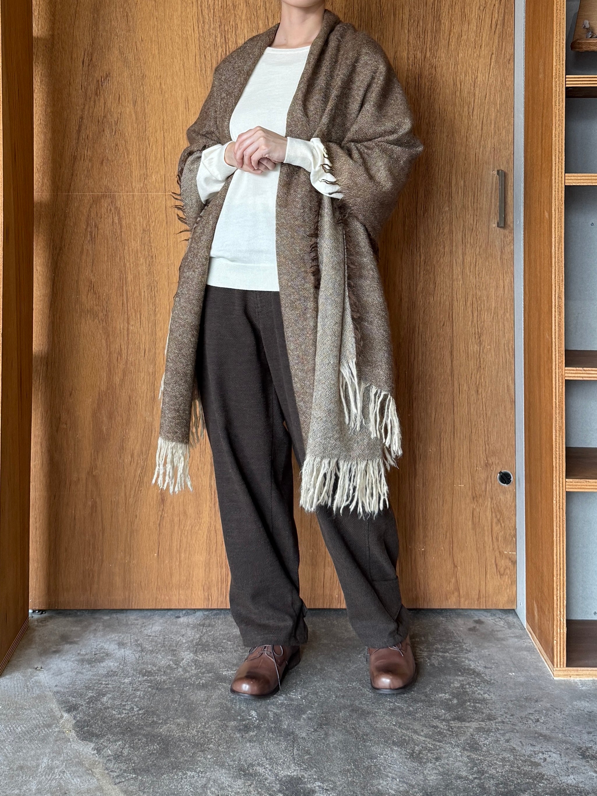 suzuki takayuki / shawl（burnt umber）