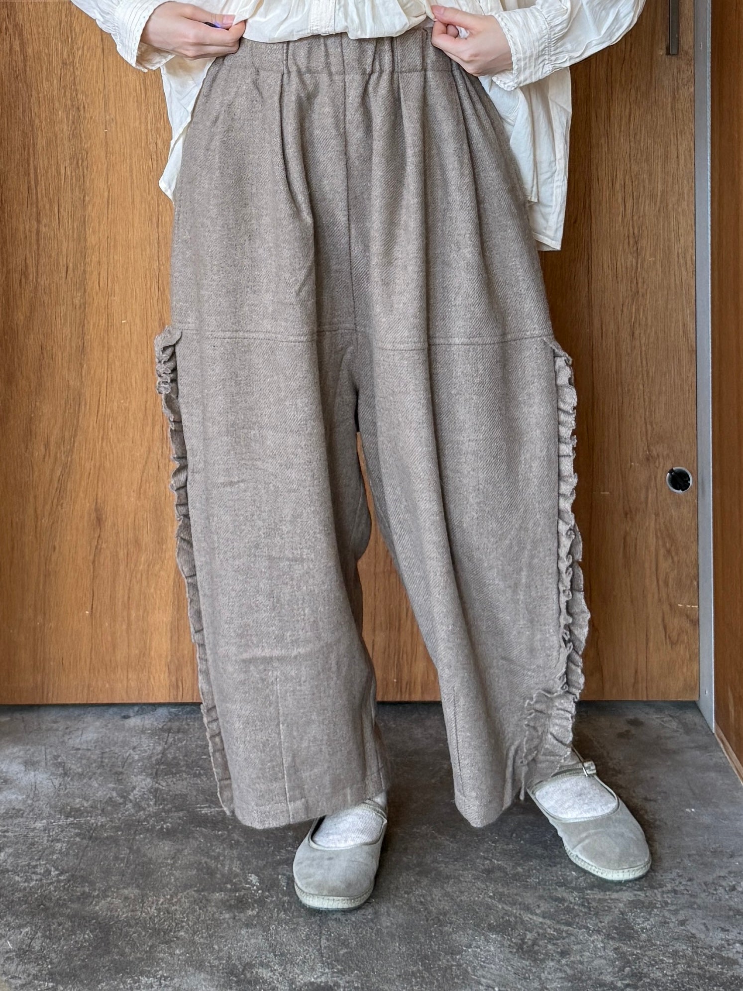 tumugu / ウールメランジ パンツ（MOCHA）