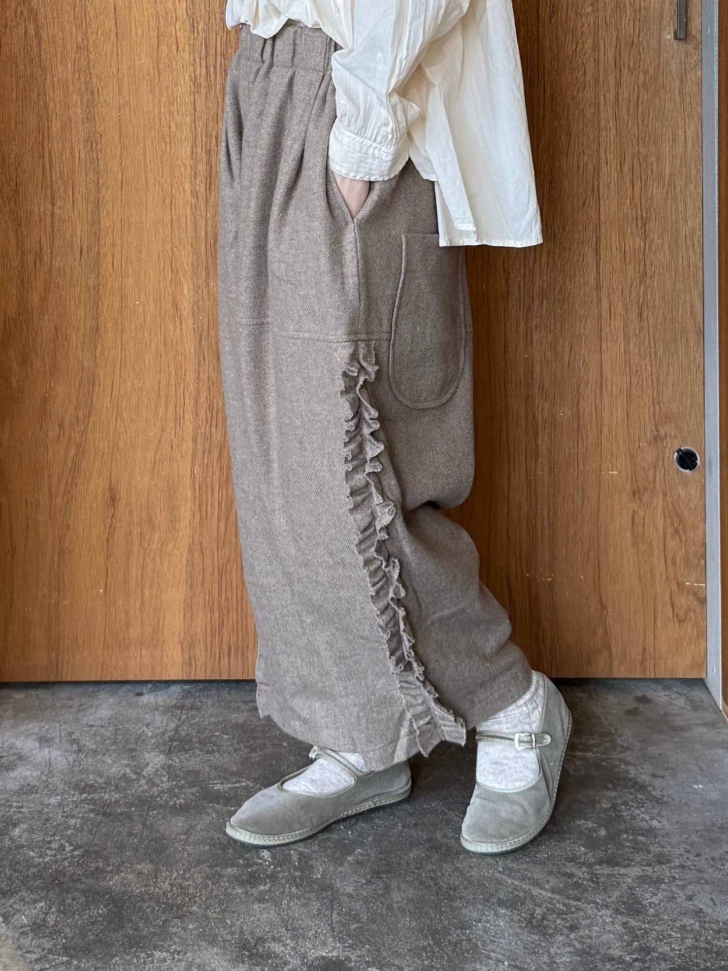 tumugu / ウールメランジ パンツ（MOCHA）