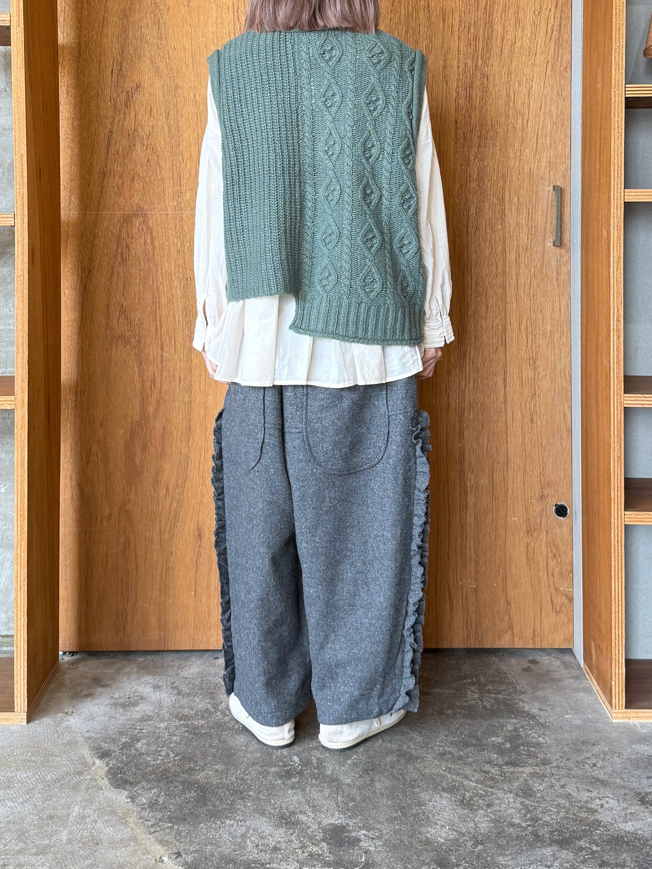 tumugu / ウールメランジ パンツ（GRAY）