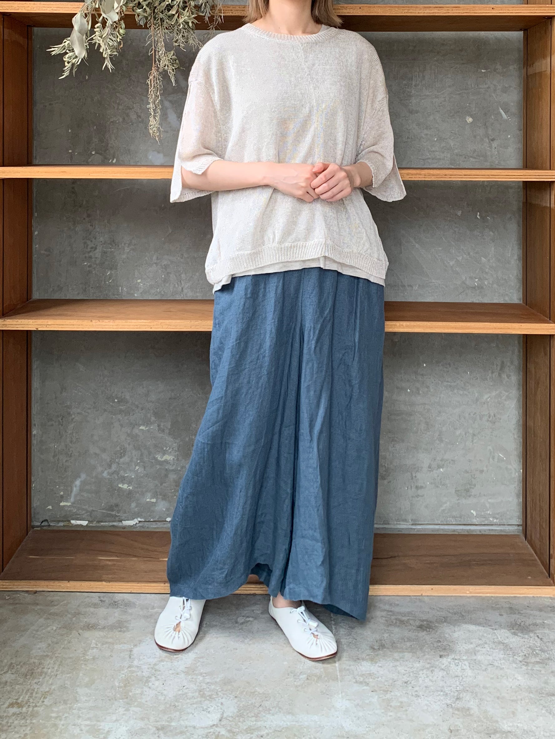 suzuki takayuki / knitted t-shirt（beige）