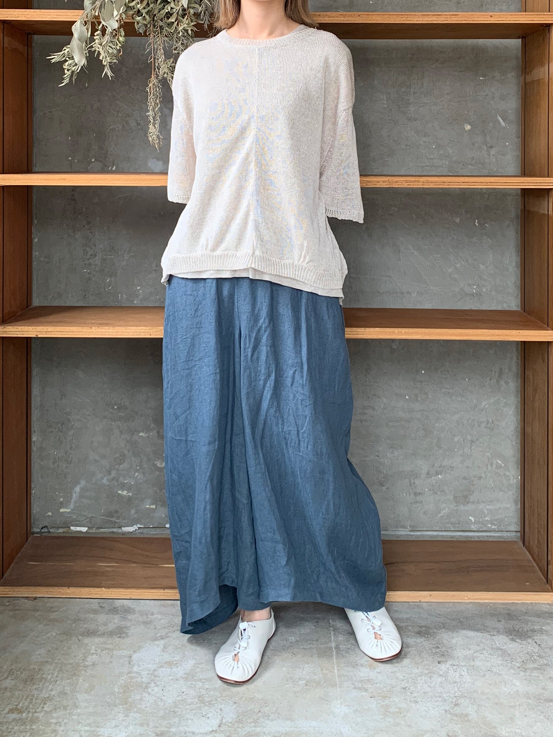 suzuki takayuki / knitted t-shirt（beige）
