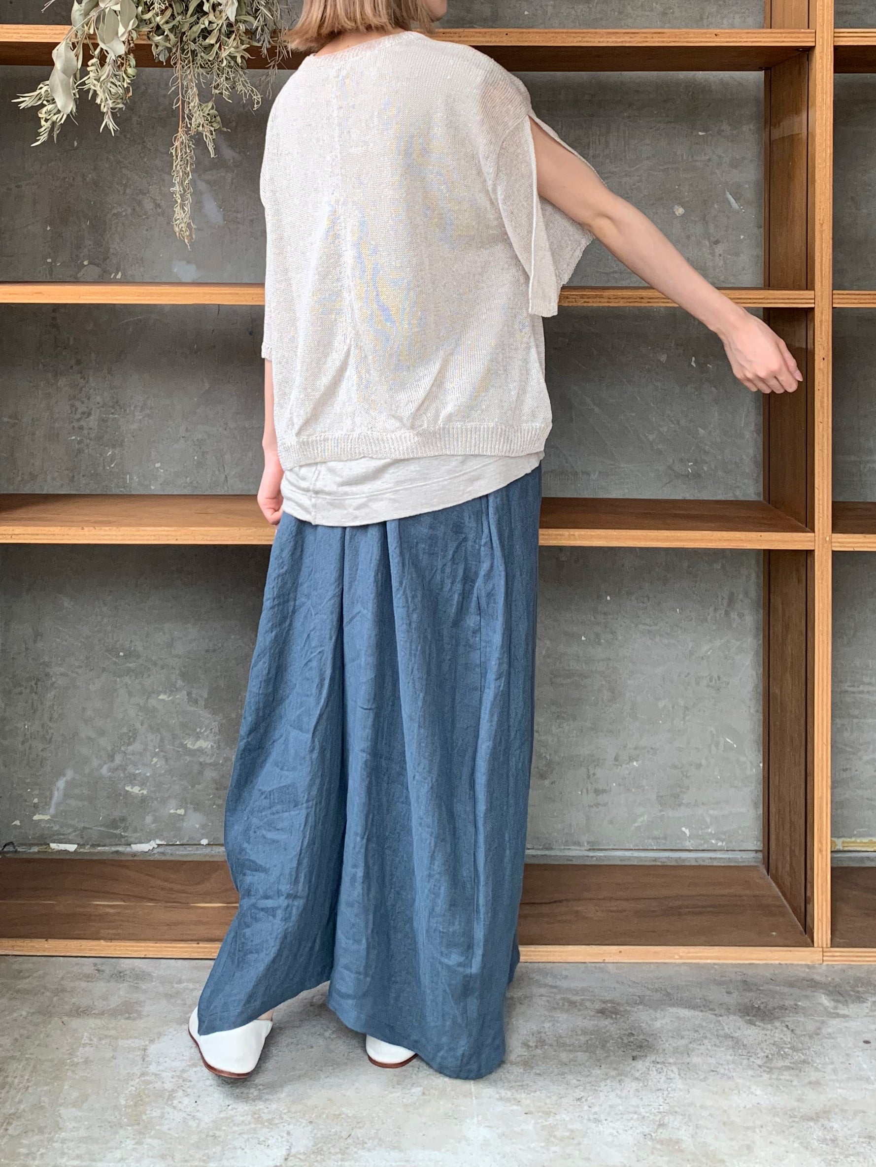 suzuki takayuki / knitted t-shirt（beige）