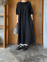 【SALE】ROBE de PEAU / WRINKLE STRING ONE PIECE (NOIR)