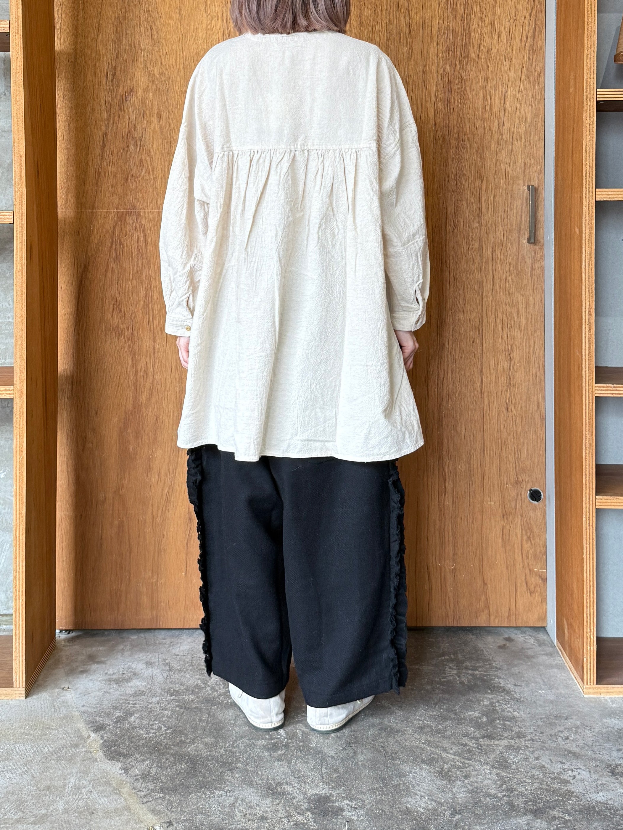 tumugu / ウールメランジ パンツ（BLACK）