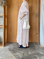 【SALE】qiri / fleurs'lace jacquard gather one-piece (ピンク)