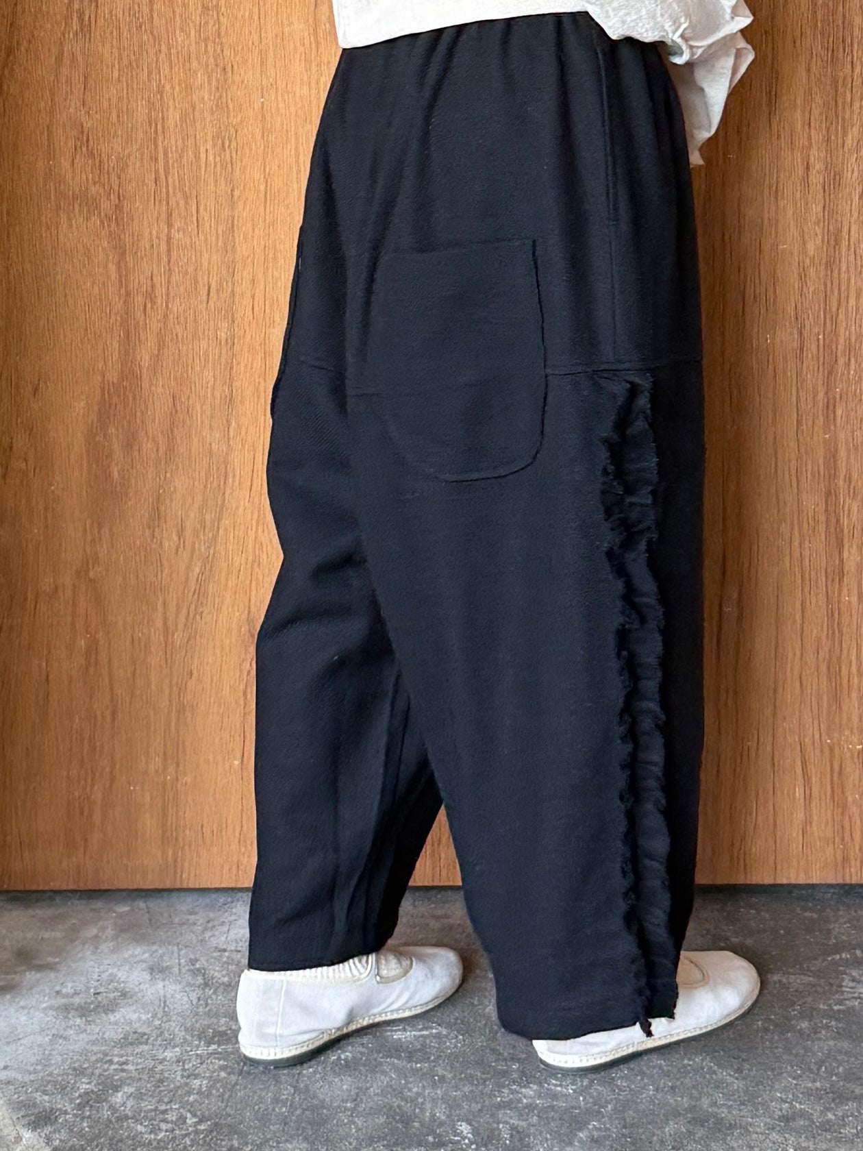 tumugu / ウールメランジ パンツ（BLACK）