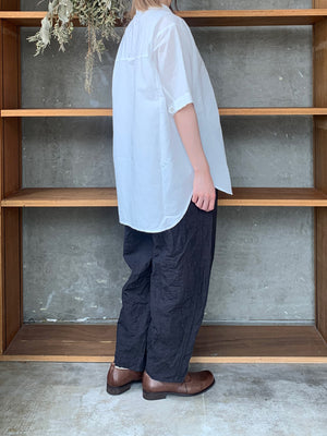Vlas Blomme / Cotton Ramie Poplin　半袖シャツ(Off White)