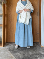 【SALE】ROBE de PEAU / TUCKED ONE PIECE (GRAYISH BLUE)