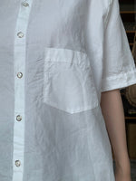Vlas Blomme / Cotton Ramie Poplin　半袖シャツ(Off White)