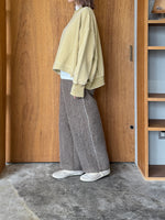 tumugu / コットン裏起毛×ニット プルオーバー（MILKY BEIGE）