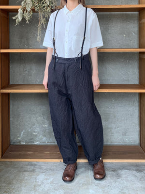 Vlas Blomme / Cotton Ramie Poplin　半袖シャツ(Off White)