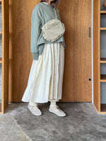 tumugu / コットン裏起毛×ニット プルオーバー（MINT）