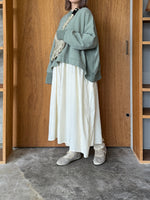 tumugu / コットン裏起毛×ニット プルオーバー（MINT）