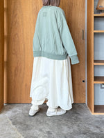 tumugu / コットン裏起毛×ニット プルオーバー（MINT）