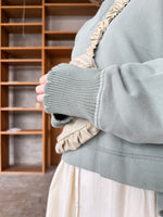 tumugu / コットン裏起毛×ニット プルオーバー（MINT）