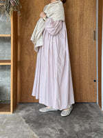 【SALE】UNIVERSAL TISSU / ナチュラルタイプライター バンドカラーギャザーOP