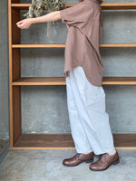 Vlas Blomme / Cotton Ramie Poplin　半袖シャツ(Olive)