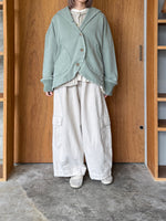 tumugu / コットン裏起毛×ニット ジャケット（MINT）