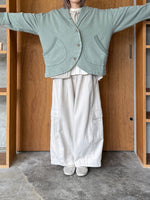 tumugu / コットン裏起毛×ニット ジャケット（MINT）